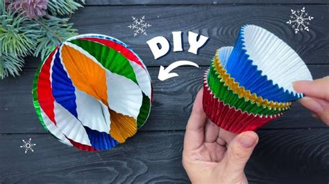 Create Christmas Ornaments With Just Cupcake Liners Christmas Decor