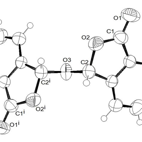 Thermal Ellipsoid Plot Envelopes Of The Molecular Structure Of B