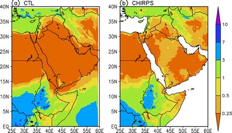 Annual Mean Precipitation Mm Day Over The Arabian Peninsula And