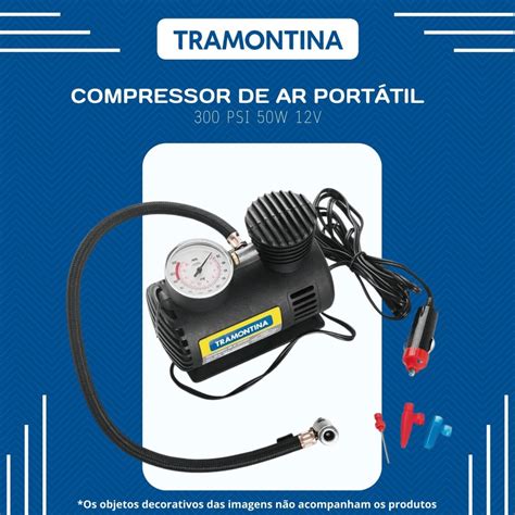 Qual O Melhor Compressor De Ar Portátil Para Carros - Compressor De Ar Portatil Para Carros 300 Psi 50 W 12 Volts - Fuscão Preto