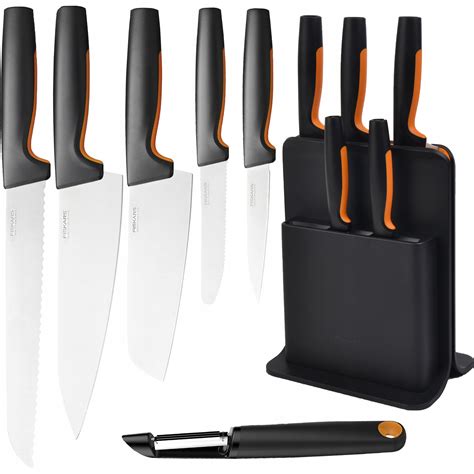 FISKARS ZESTAW KOMPLET 5 NOŻY SZEFA BLOKU SKROBAK 1057554 1014419