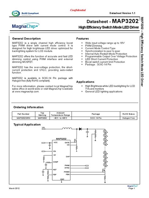 MAP3202 MagnaChip PDF | PDF | Amplifier | Electricity