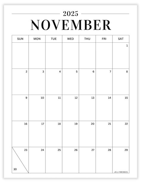 2025 Minimal Calendar Printable (Vertical & Horizontal!) - JellyMemos