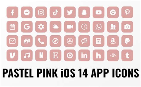 Pastel Pink IOS 14 App Icons