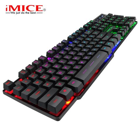 Imice Gaming Keyboard 104 Keycaps Rgb Backlit Mechanical Feeling