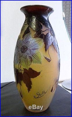 Gall Vase Motif Cl Matites Art Nouveau P Te De Verre D Gag E L