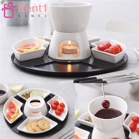 Kent Chocolate Hot Pot Set Pure White Ceramic Ice Cream Haagen Dazs Hot Pot Stove Cheese Hot
