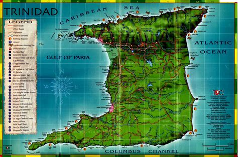 Trinidad Tourist Map Trinidad Tobago • Mappery