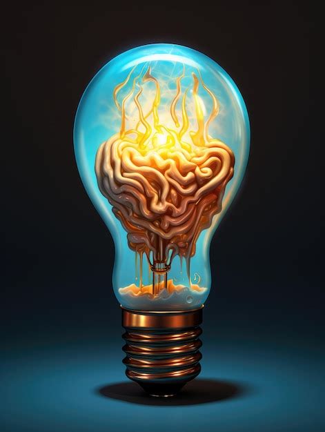 Premium AI Image A Light Bulb With A Brain Inside