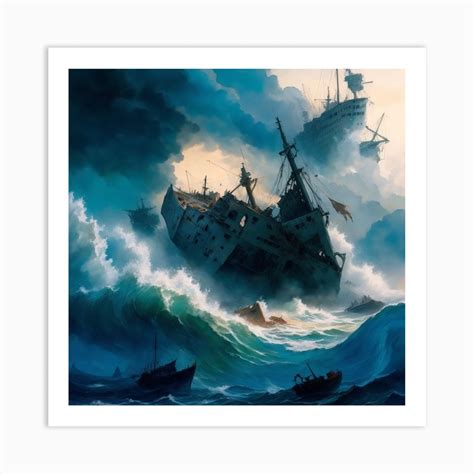 Shipwreck Art Print by Artist designer - Fy