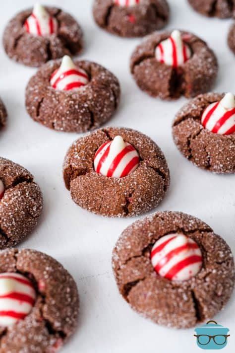 Chocolate Peppermint Kiss Cookies The Country Cook