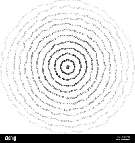 Texture Concentric Ripple Circles Set Sonar Or Sound Wave Rings