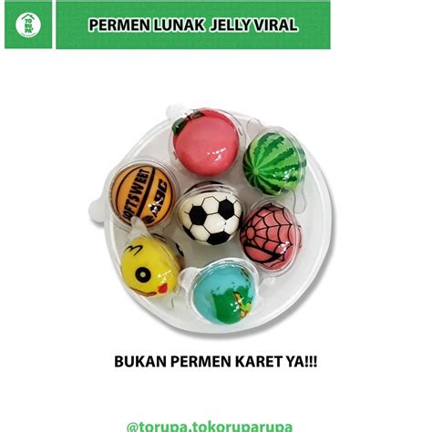 Jual Permen Lunak Viral 50 Pcs 1 Toples Halal Permen Selai Jelly Korea