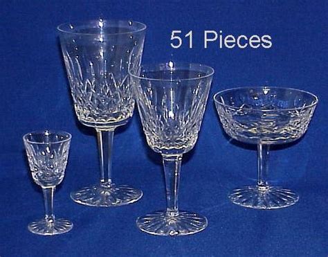 Lot Waterford Stemware Lismore Pattern Including Twelve Goblets