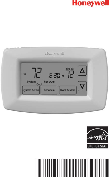 Honeywell Thermostat Rth7600 User Guide