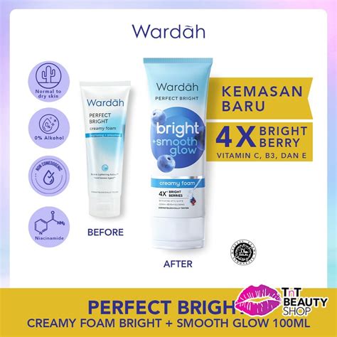 Jual Wardah Perfect Bright Creamy Foam Brightening Smoothing Glow