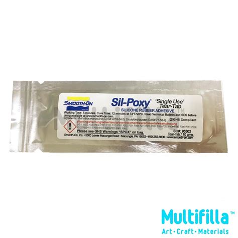 SMOOTH-ON Sil-Poxy 10g - Silicone Rubber Adhesive | Multifilla