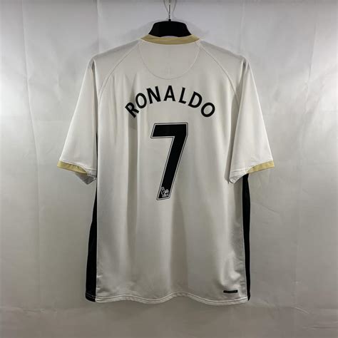 Manchester United Ronaldo 7 Away Football Shirt... - Depop