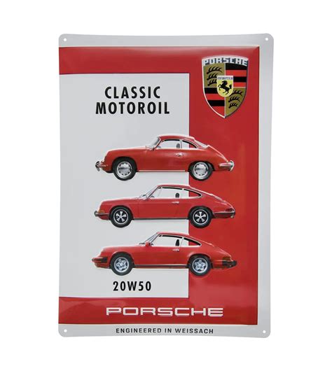 Porsche Classic Motor Oil Tin Sign - 20W50 | PORSCHE SHOP