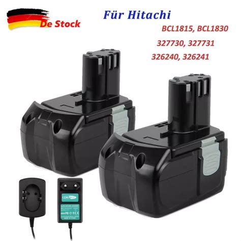 3 5AH 18V LI ION Akku Ladegerät für Hitachi BCL1815 EBM1830 EB1830