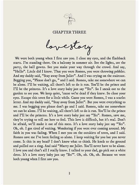 Love Story Lyrics Greeting Card For Sale By Queseraseraa Redbubble