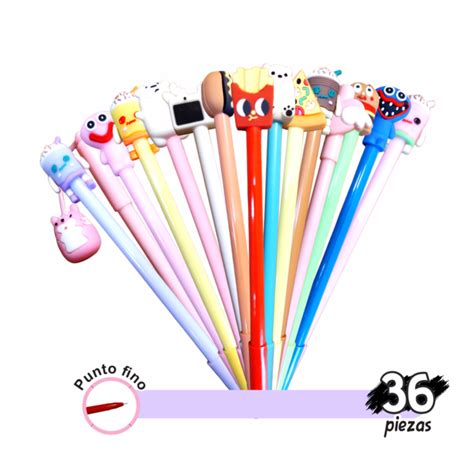 Boligrafo Pluma Kawaii Surtido 36 Pz