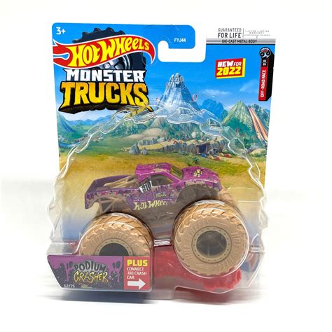 Hot Wheels Monster Trucks Podium Crasher Pink New Sealed Walmart
