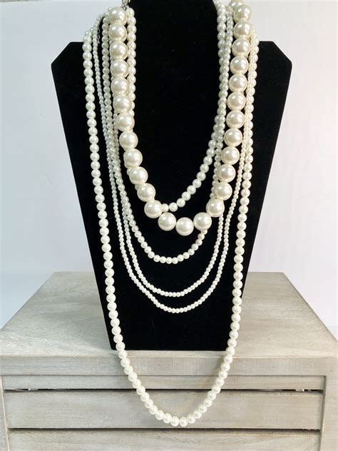 Layered Pearl Necklace Layered Pearl Necklace Pearl Necklace Pearls