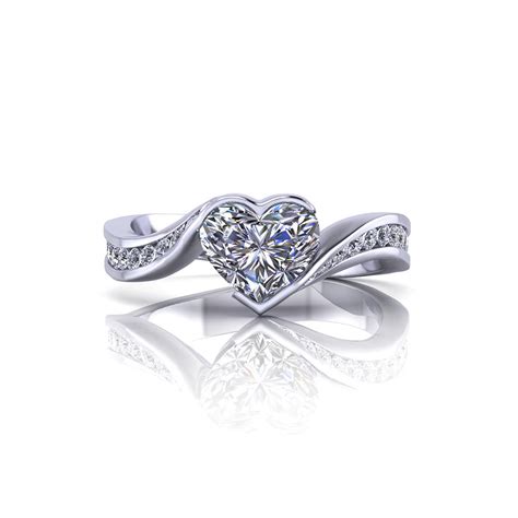 Heart Engagement Rings Jewelry Designs Product