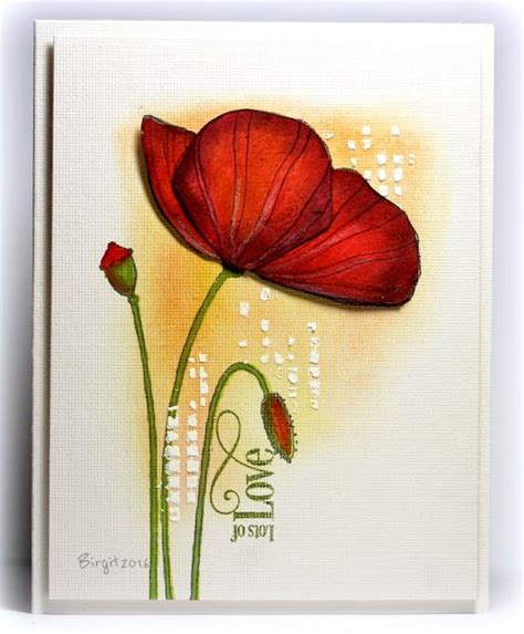 Rapport från ett skrivbord Addicted to CAS 81 Poppy cards Flower