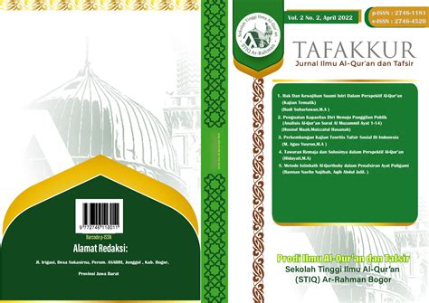 TAFAKKUR Jurnal Ilmu Al Qur An Dan Tafsir