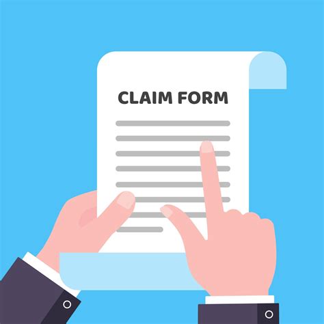 formulario de reclamo para completar y texto, portapapeles, monitor y