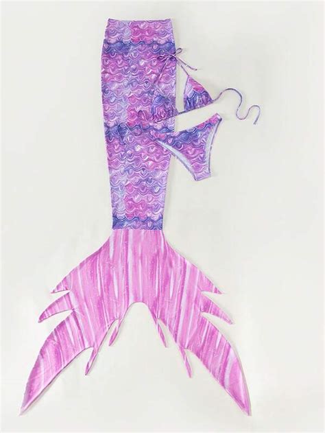 Fish Tail Design Bikini Swimsuit Shein Usa