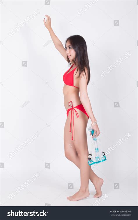 Sexy Asian Girl Red Bikini Snorkel ภาพสตอก 298633208 Shutterstock