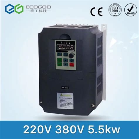 VFD 5 5kw Frequency Inverter Converter 220V Input 380v Output 400HZ