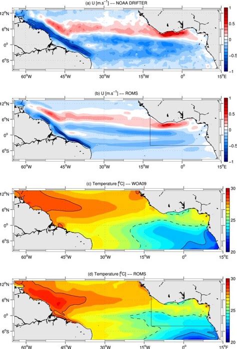 Mean Annual Zonal Velocity U M S1 For NOAA S Drifters And B The