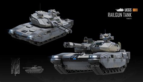 Artstation Futuristic Railgun Battleship Design
