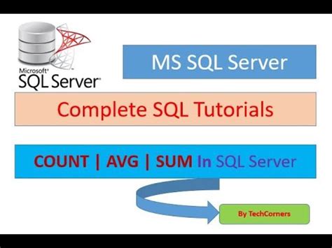 Part Count Avg Sum Sql Aggregate Functions Sql Server For