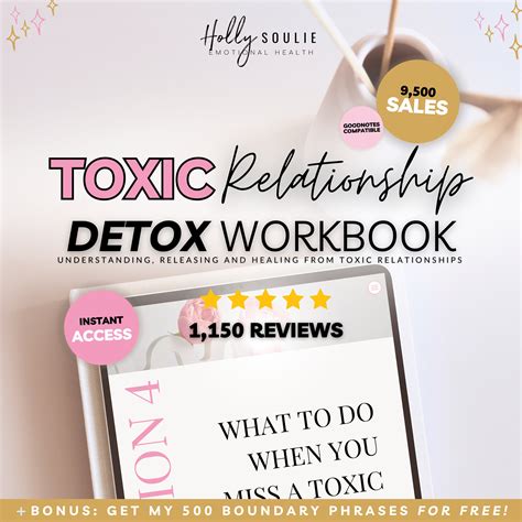 Toxic Relationship Detox Workbook Healing From Toxicity Digital