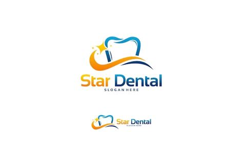 Vector de concepto de diseños de logotipo de Star Dental vector de