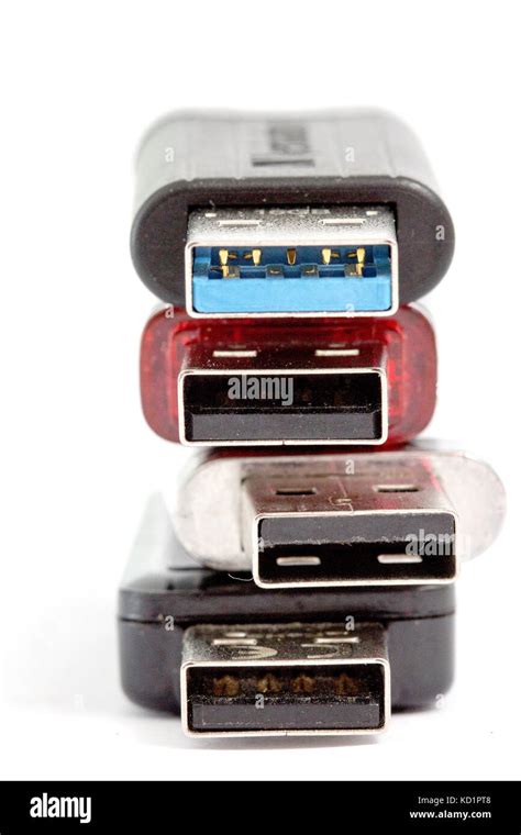 usb memory sticks isolated  whitemacro shot shallow dof stock photo