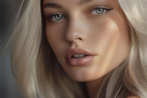 Premium AI Image Blonde Model Woman