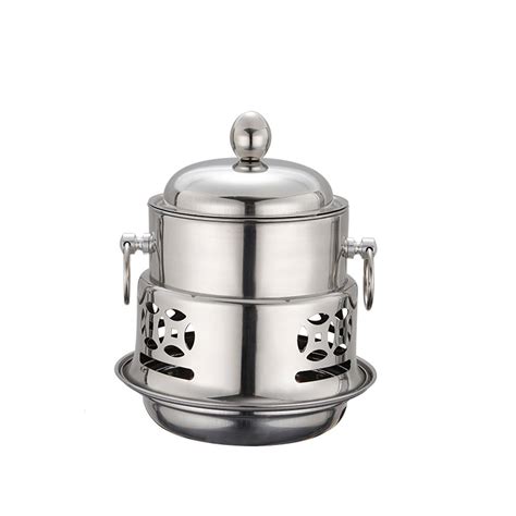 Shabu Shabu Copper Hot Pot Stove Mini Hotpot Pan Stainless Steel Chafing Dishes Alcohol Pot