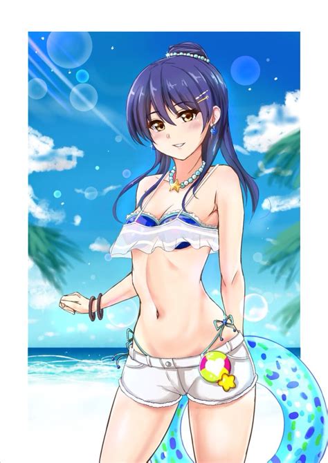 ラブライブ「海の日ということで 海の日 海未の日 ラブライブ 園田海未 」cabayakiのイラスト