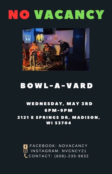 NoVacancy @Bowl-A-Vard “Car Night”, Bowl-A-Vard Lanes, Madison, May 3 ...