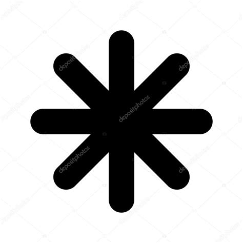 Rounded Star Asterisk Vector Icon — Stock Vector © briangoff #102263090