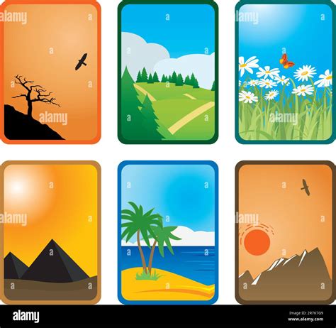 Nature Cards Vector Illustration For You Design Stock Vector Image