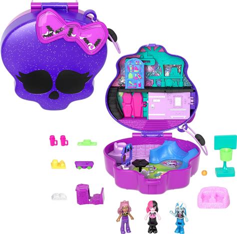 Polly Pocket Monster High Zestaw Kompaktowy Z 3 Mikrolalkami I 10