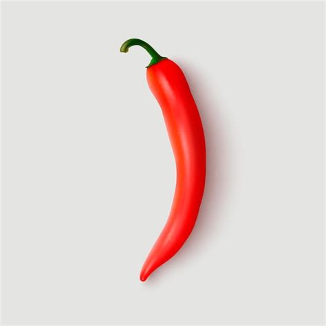 Premium Vector Vector D Realistic Red Hot Chili Pepper Icon Closeup Isolated On White