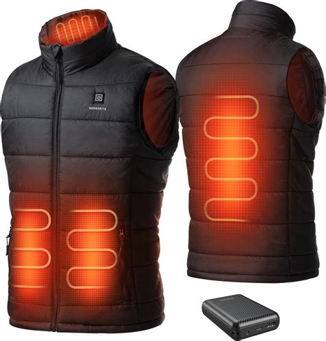 BESSERITE Gilet Chauffant Homme Femme Veste Chauffante Électrique USB